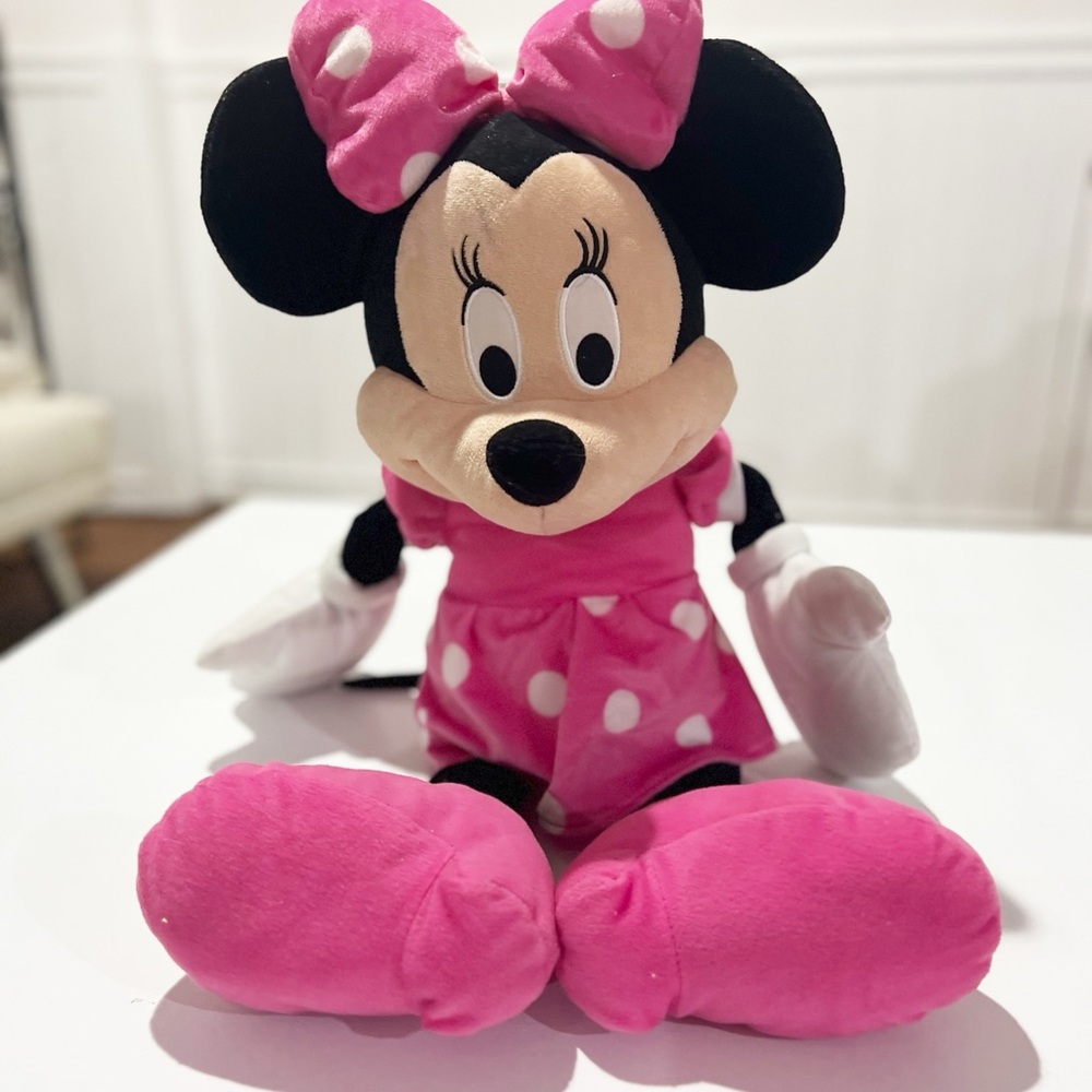 Disney Pink and Black Plush Mouse Toy